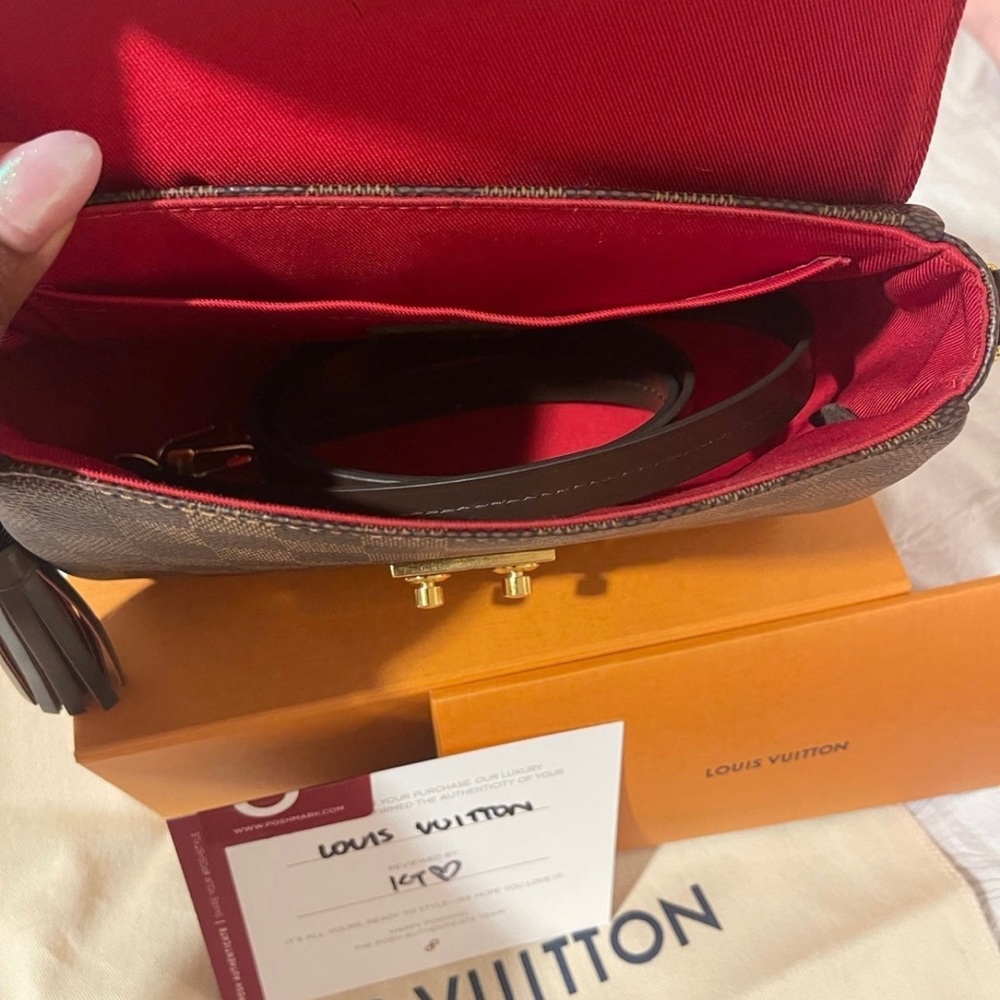 Louis Vuitton Brown Checkered Crossbody Bag - Picture 12 of 13